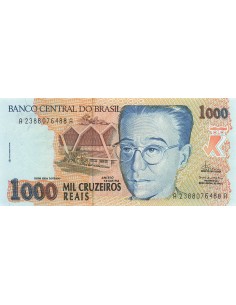 Brésil 1000 Cruzeiros - ND (1993) - P.240 1000 cruzeiros 1993