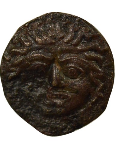 Grèce (Sicile) au Gorgonéion 1 tetras Bronze 420-405 Av JC Kamarina