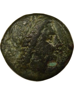 Grèce (Sicile) Apollon à droite 1/2 litra Bronze 275-241 Av JC Agrigente 2