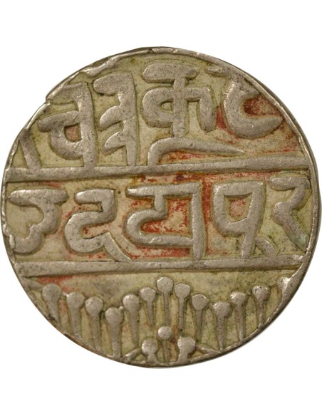 Inde Mewar - Roupie Argent - 1858 / 1920 Udaipur 1 roupie Argent 1858-1920 Udaipur