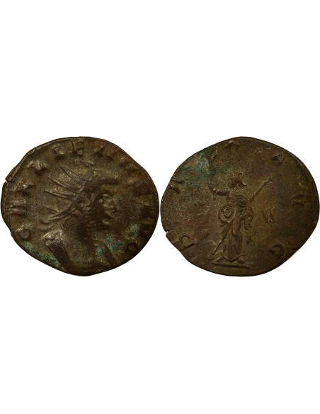 Rome Empire Gallien Pax 1 antoninien Billon 258-259 R Rome