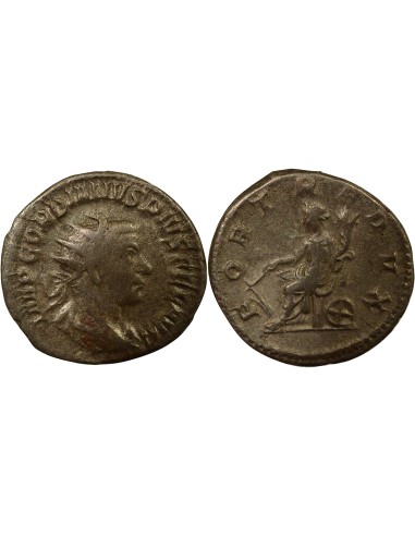 Rome Empire Gordien III Fortuna assise 1 antoninien Billon 244 R Rome