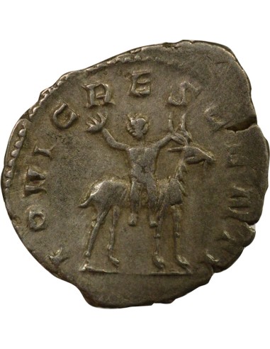 Rome Empire Valérien II Jupiter & Amalthée 1 antoninien Billon 257-258 Trèves