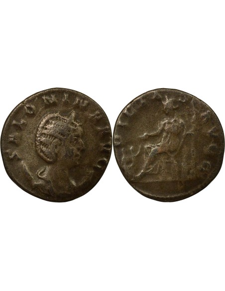 Rome Empire Salonine Pietas assise 1 antoninien Billon 257-258 R Rome