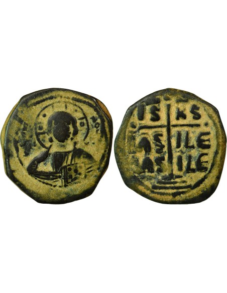 Empire Byzantin Romain III Argyre Classe B 1 follis Bronze 1028-1034 Constantinople