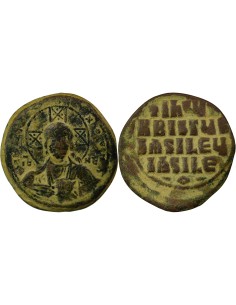 Empire Byzantin Classe A2 1 follis Bronze 976-1035 Constantinople