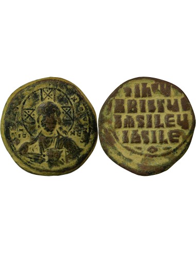 Empire Byzantin Classe A2 1 follis Bronze 976-1035 Constantinople