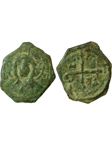 Principauté d'Antrioche Tancrède de Hauteville 3e Type 1 follis Cuivre 1104-1112 Antioche