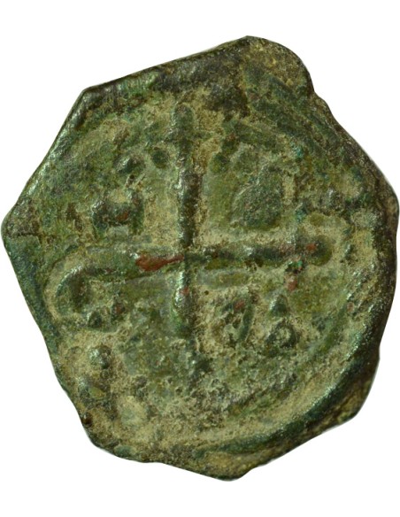 Principauté d'Antrioche Tancrède de Hauteville 3e Type 1 follis Cuivre 1104-1112 Antioche