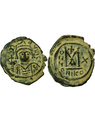 Empire Byzantin Maurice Tibère Maurice Tibère - Follis - An 10 (591-592) Nicomédie 1 follis Bronze An 10 (591-592) Nicomédie