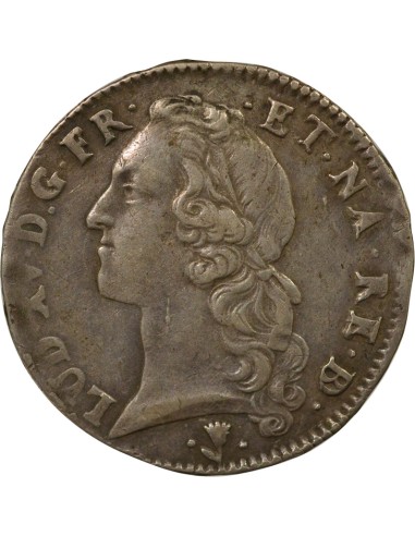 Louis XV Au Bandeau 1 écu Argent 1754 Pau