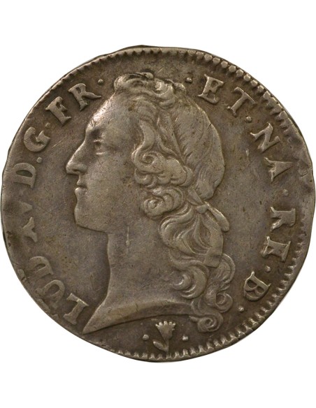 Louis XV Au Bandeau 1 écu Argent 1754 Pau