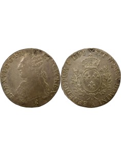 Louis XVI au Buste Habillé 1 écu Argent 1791 A - Paris