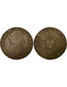 Louis XVI au Buste Habillé 1 écu Argent 1784 Pau