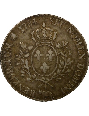 Louis XVI au Buste Habillé 1 écu Argent 1784 Pau