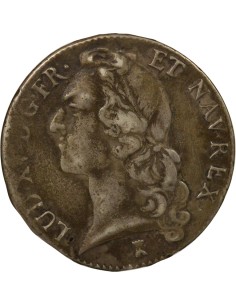 Louis XV au Bandeau 1 écu Argent 1764 T Nantes 2