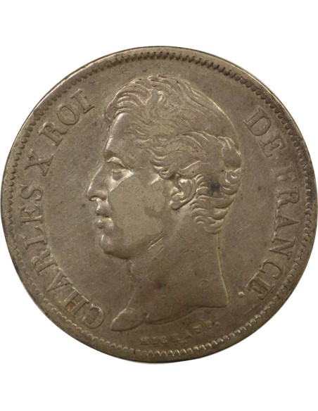 Charles X 2e Type 5 francs Argent 1829 K Bordeaux