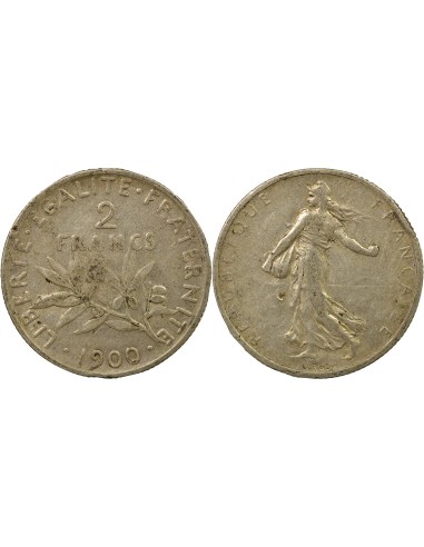 Semeuse 2 francs Argent 1900 A Paris
