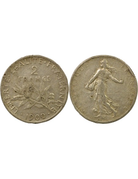 Semeuse 2 francs Argent 1900 A Paris