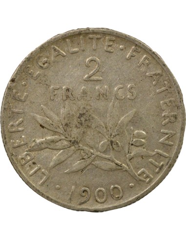 Semeuse 2 francs Argent 1900 A Paris
