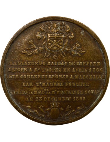 Pierre André de Suffren Monument au Bailly de Suffren - Médaille Bronze - 1866 1 médaille Bronze 1866 MA Marseille