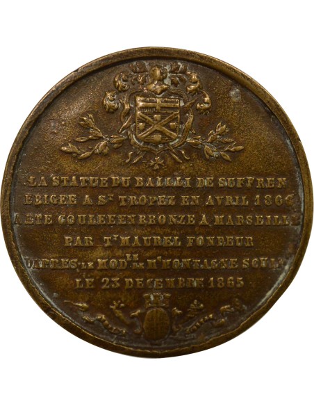 Pierre André de Suffren Monument au Bailly de Suffren - Médaille Bronze - 1866 1 médaille Bronze 1866 MA Marseille