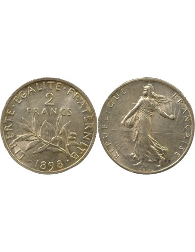 Semeuse 2 francs Argent 1898 A Paris
