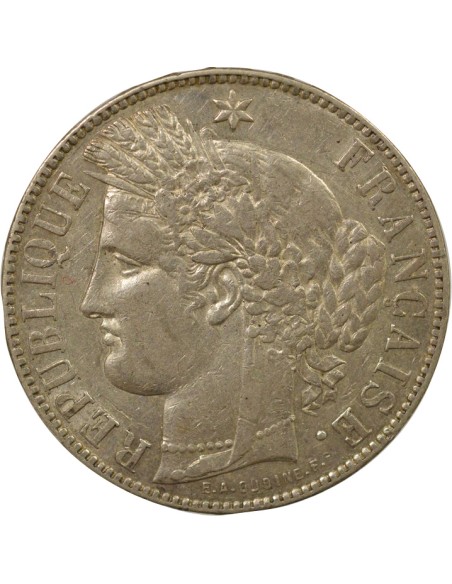 sans Légende 5 francs Argent 1871 K Bordeaux