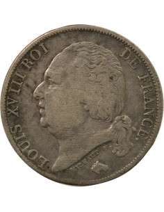 Louis XVIII Louis XVIII - Franc Argent - 1821 A Paris 1 franc Argent 1821 A - Paris 2