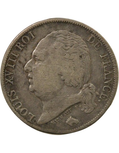 Louis XVIII Louis XVIII - Franc Argent - 1821 A Paris 1 franc Argent 1821 A - Paris