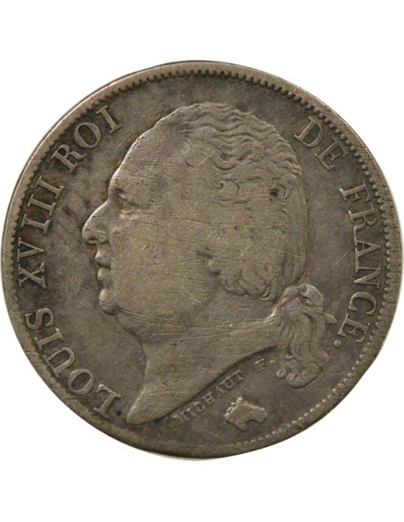 Louis XVIII Louis XVIII - Franc Argent - 1821 A Paris 1 franc Argent 1821 A - Paris