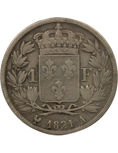 Louis XVIII Louis XVIII - Franc Argent - 1821 A Paris 1 franc Argent 1821 A - Paris