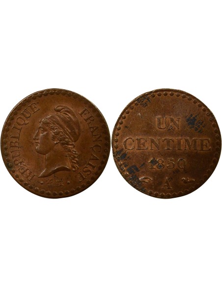 Dupré avec Accent 1 centime Bronze 1850 A - Paris