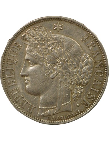 avec Légende 5 francs Argent 1870 A - Paris