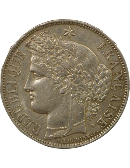 avec Légende 5 francs Argent 1870 A - Paris