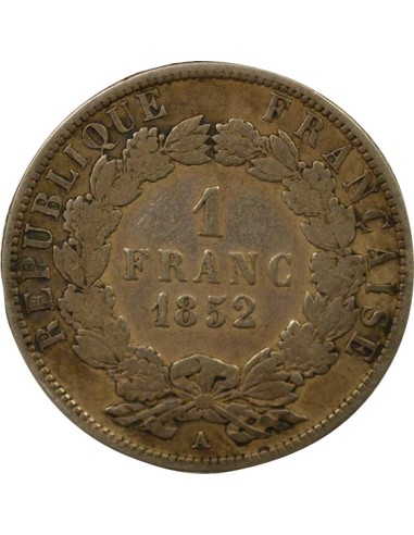 1 Franc Louis-Napoléon Bonaparte 1852 A - Argent