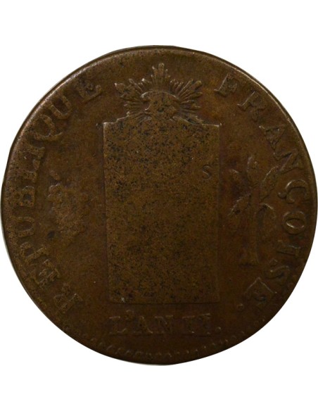 A la Balance 2 sols Cuivre 1793 AA Metz