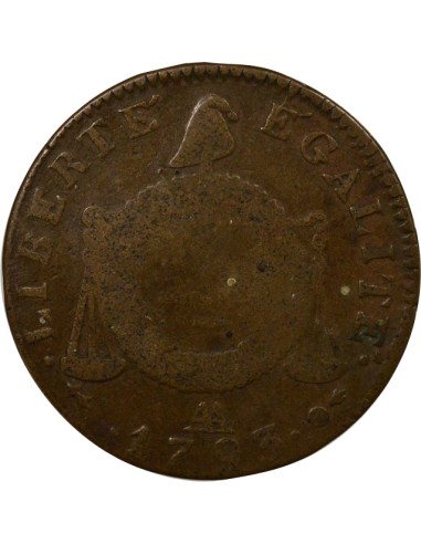 A la Balance 2 sols Cuivre 1793 AA Metz