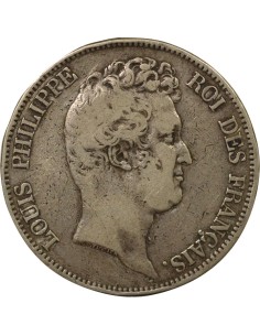 Louis-Philippe Ier sans I 5 francs Argent 1830 A - Paris 2
