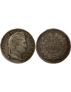Louis-Philippe Ier Louis Philippe I - 1/4 Franc Argent - 1834 I Limoges 1/4 franc Argent 1834 I Limoges