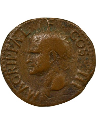 Rome Empire Agrippa Neptune 1 as Cuivre 37-41 R Rome