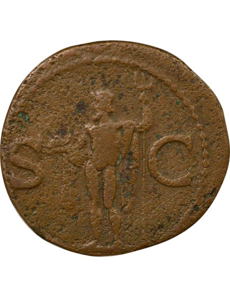 Rome Empire Agrippa Neptune 1 as Cuivre 37-41 R Rome