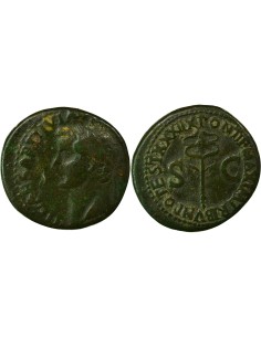Rome Empire Tibère Caducée 1 as Cuivre 36-37 R Rome