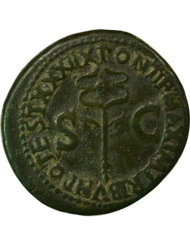 Rome Empire Tibère Caducée 1 as Cuivre 36-37 R Rome