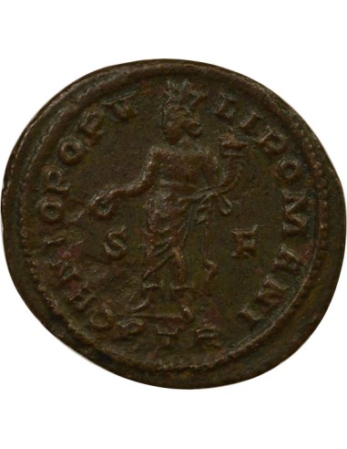 Rome Empire Constance Ier Chlore Génie du Peuple Romain 1 ae Cuivre 305-306 Trèves