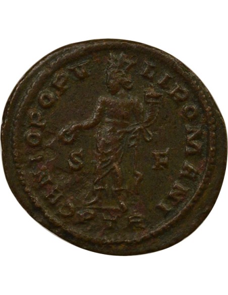 Rome Empire Constance Ier Chlore Génie du Peuple Romain 1 ae Cuivre 305-306 Trèves