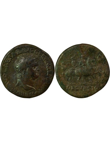 Rome Empire Néron Parade Militaire 1 sesterce Cuivre 65 D Lyon