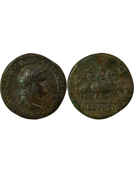 Rome Empire Néron Parade Militaire 1 sesterce Cuivre 65 D Lyon