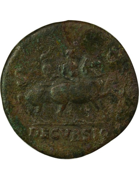 Rome Empire Néron Parade Militaire 1 sesterce Cuivre 65 D Lyon
