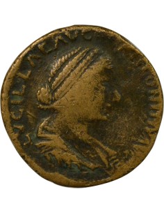 Rome Empire Lucille Vénus debout 1 sesterce Laiton 164-166 R Rome 2